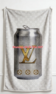 LV Soda Can Blanket Metallic LV Can Throw 137